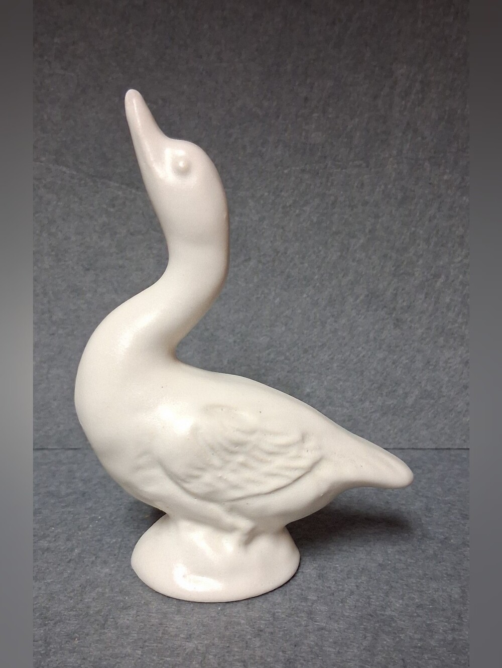 White Vintage Pottery Goose Duck Figurine